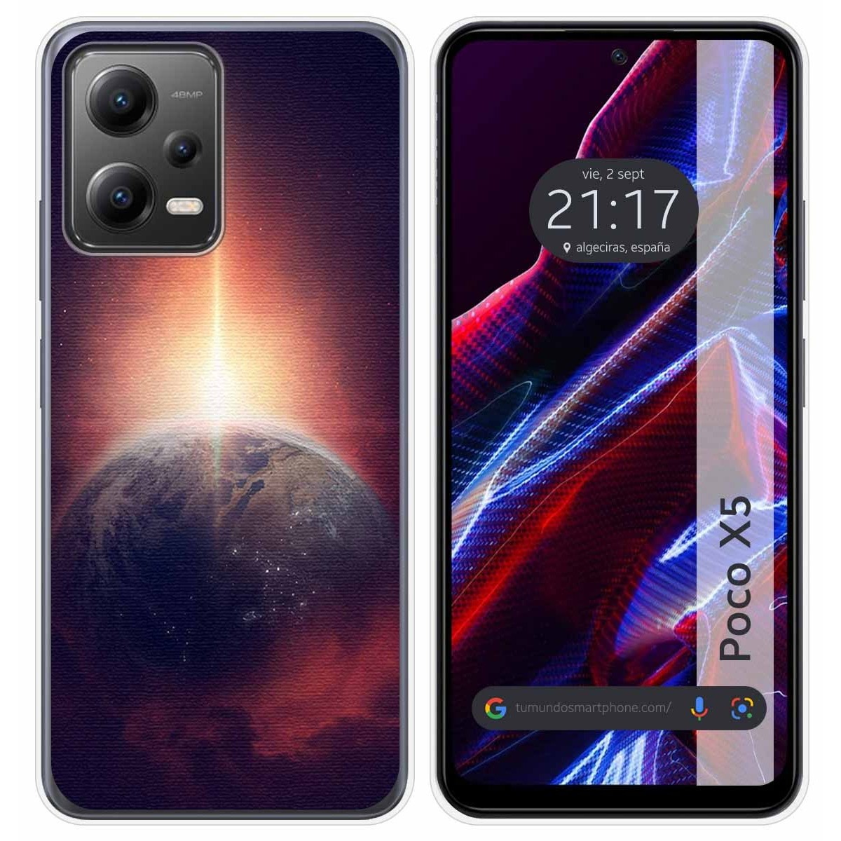 Funda Silicona compatible con Xiaomi POCO X5 5G diseño Tierra Dibujos