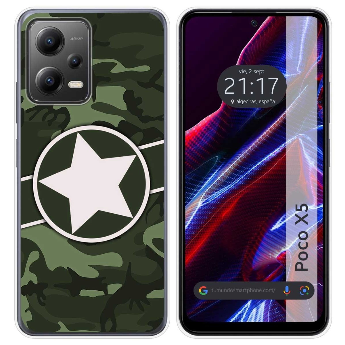 Funda Silicona compatible con Xiaomi POCO X5 5G diseño Camuflaje 01 Dibujos