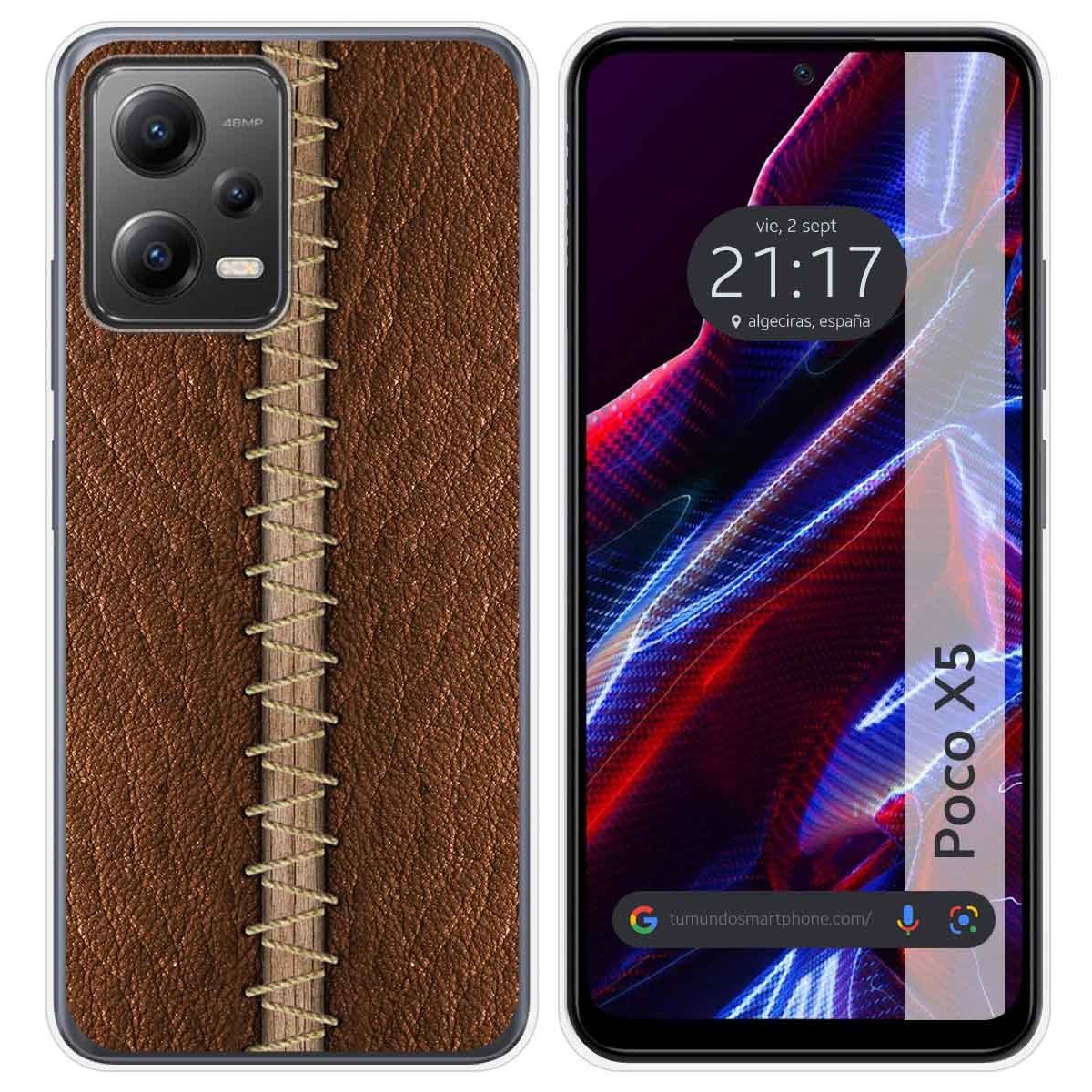Funda Silicona compatible con Xiaomi POCO X5 5G diseño Cuero 01 Dibujos