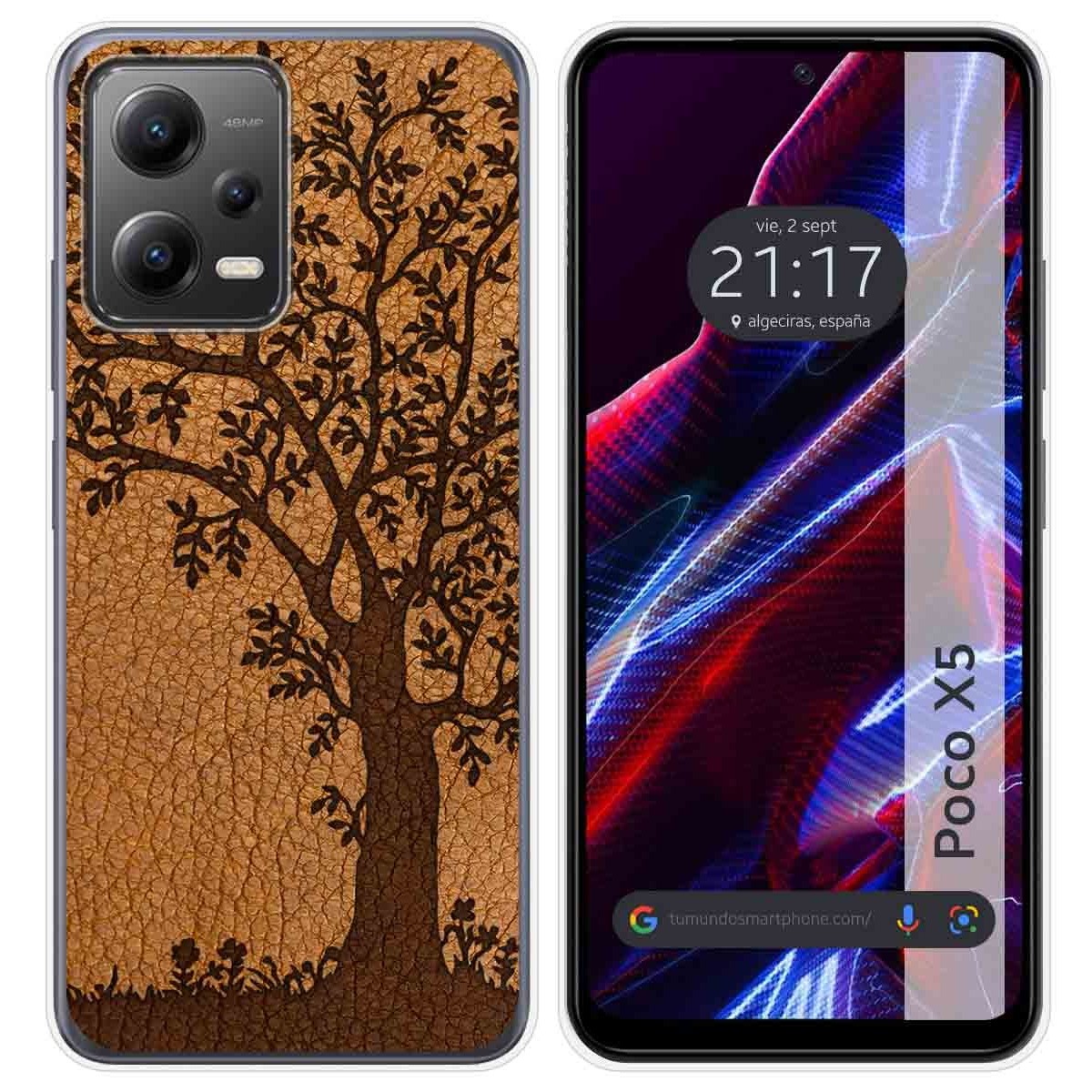 Funda Silicona compatible con Xiaomi POCO X5 5G diseño Cuero 03 Dibujos