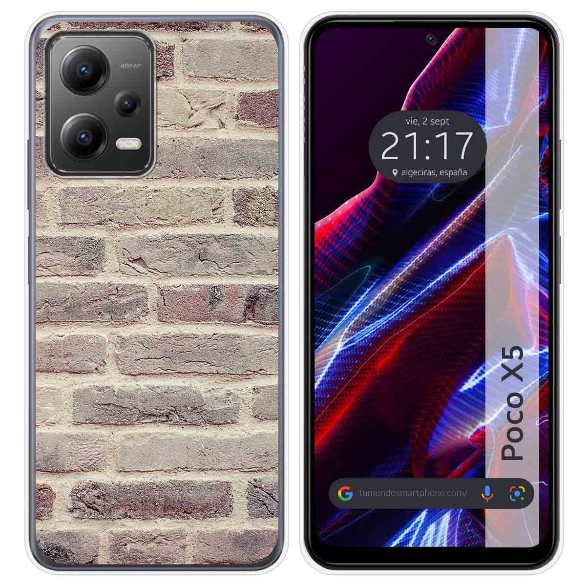 Funda Silicona compatible con Xiaomi POCO X5 5G diseño Ladrillo 01 Dibujos