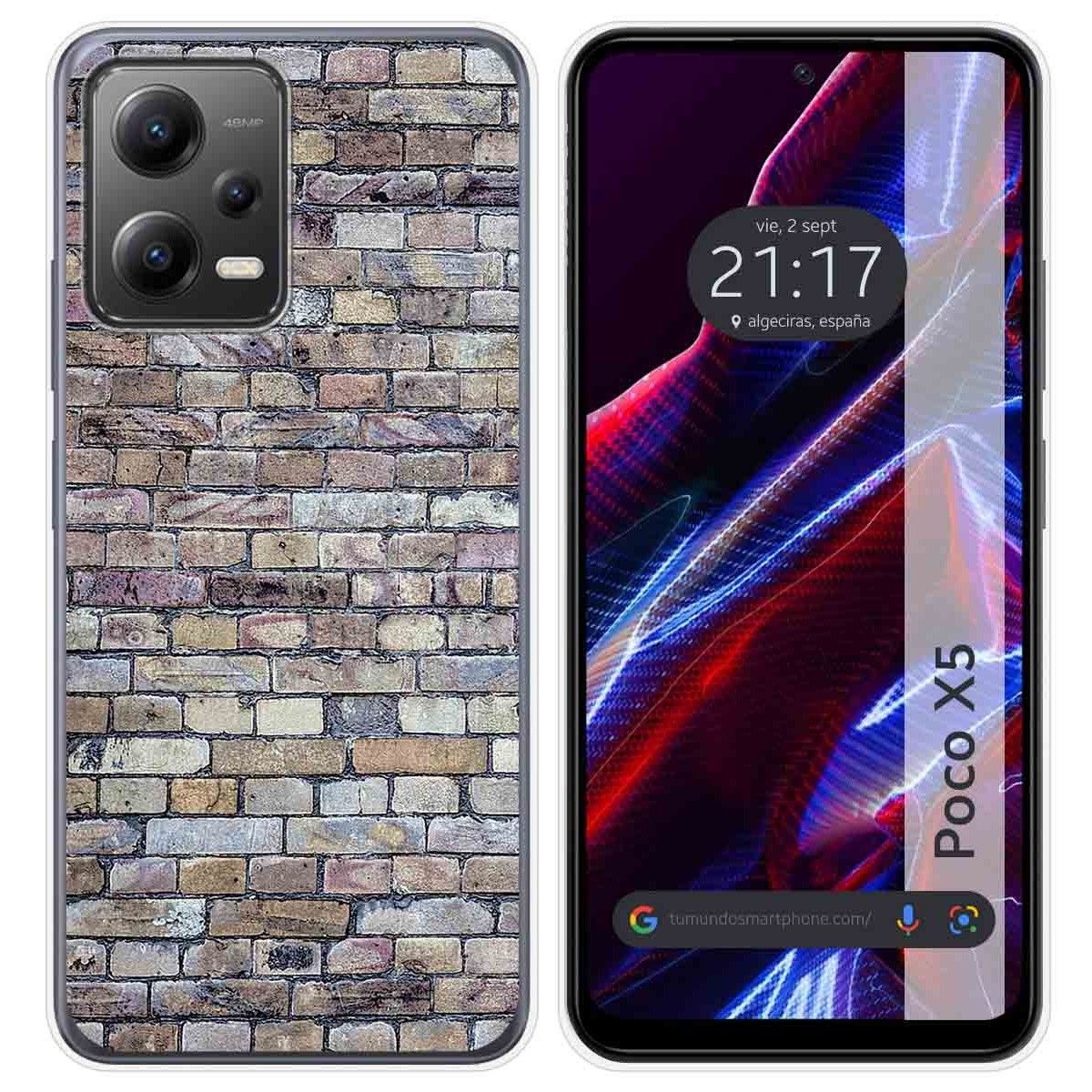 Funda Silicona compatible con Xiaomi POCO X5 5G diseño Ladrillo 02 Dibujos