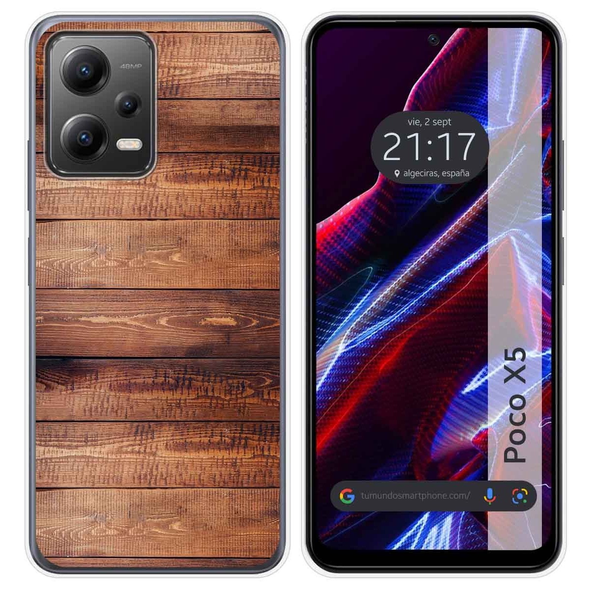 Funda Silicona compatible con Xiaomi POCO X5 5G diseño Madera 02 Dibujos