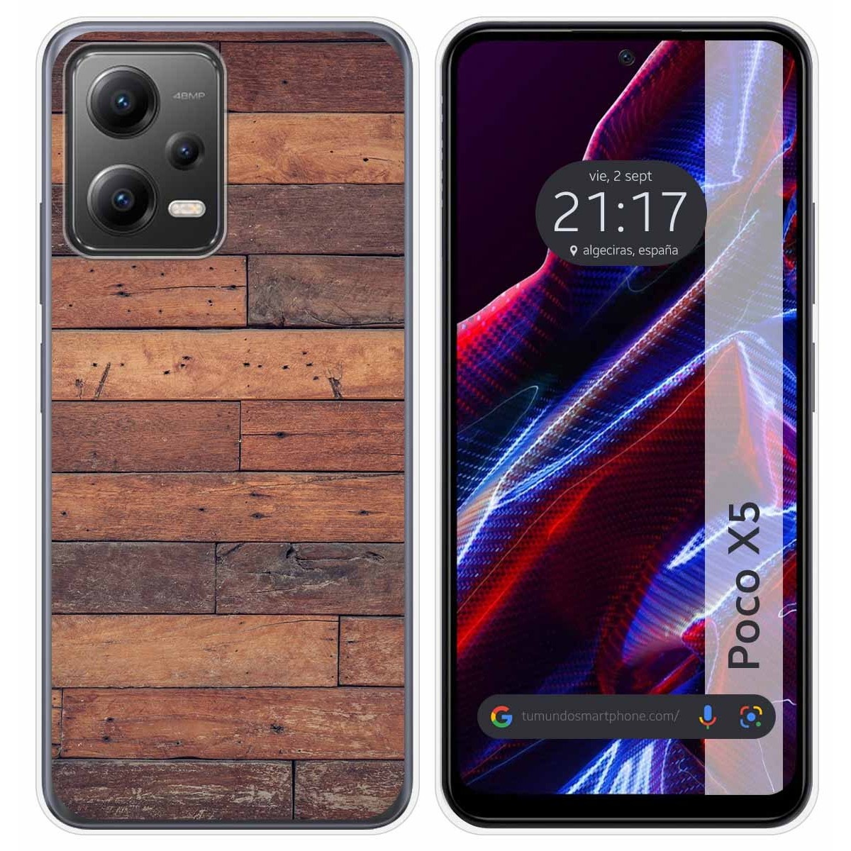 Funda Silicona compatible con Xiaomi POCO X5 5G diseño Madera 03 Dibujos