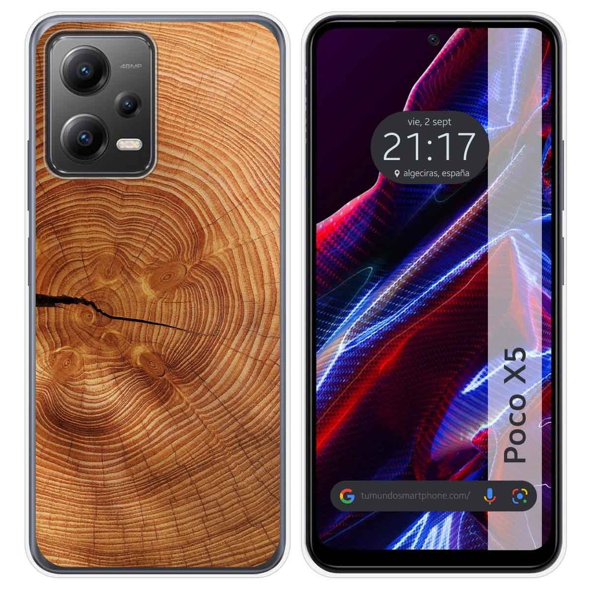Funda Silicona compatible con Xiaomi POCO X5 5G diseño Madera 04 Dibujos