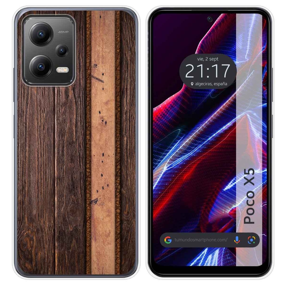 Funda Silicona compatible con Xiaomi POCO X5 5G diseño Madera 05 Dibujos