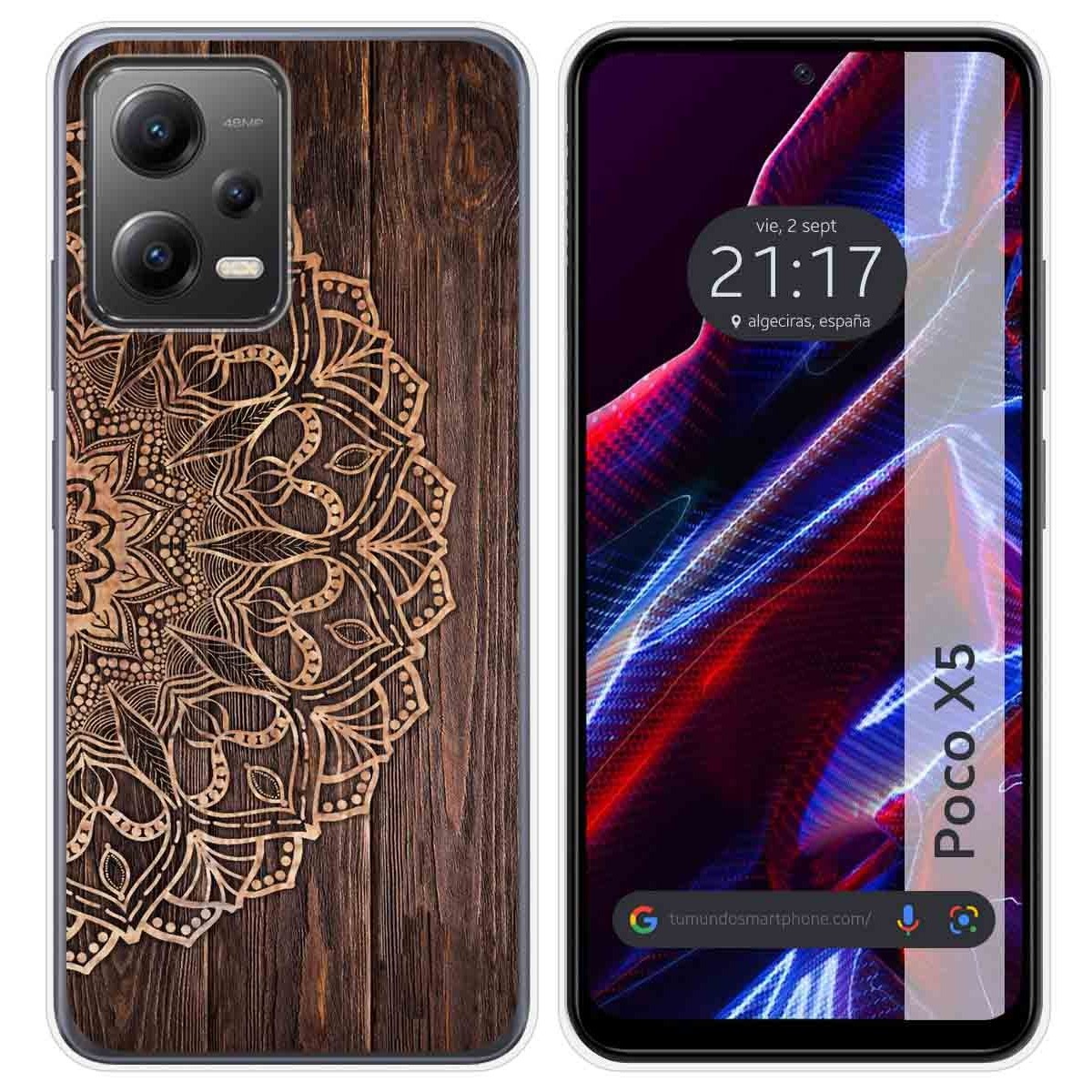 Funda Silicona compatible con Xiaomi POCO X5 5G diseño Madera 06 Dibujos