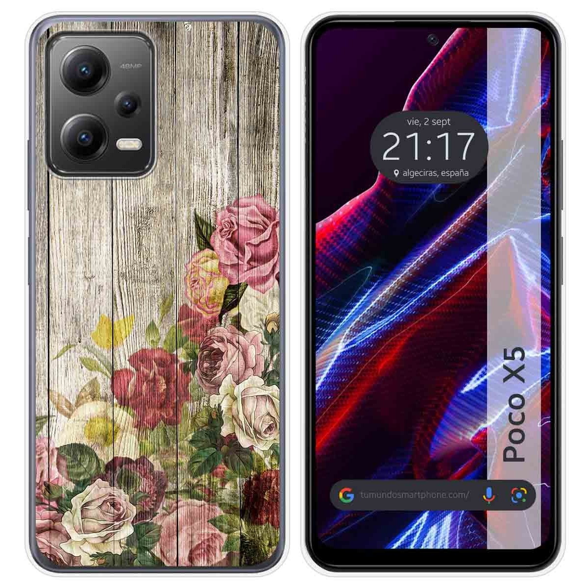 Funda Silicona compatible con Xiaomi POCO X5 5G diseño Madera 08 Dibujos