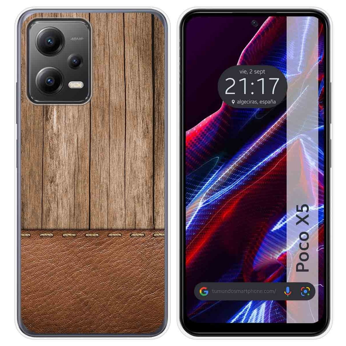 Funda Silicona compatible con Xiaomi POCO X5 5G diseño Madera 09 Dibujos