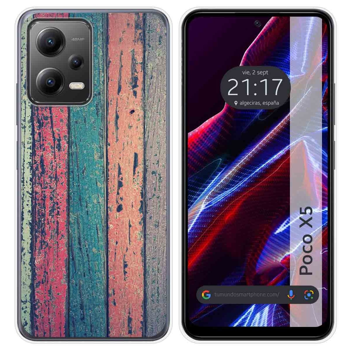 Funda Silicona compatible con Xiaomi POCO X5 5G diseño Madera 10 Dibujos
