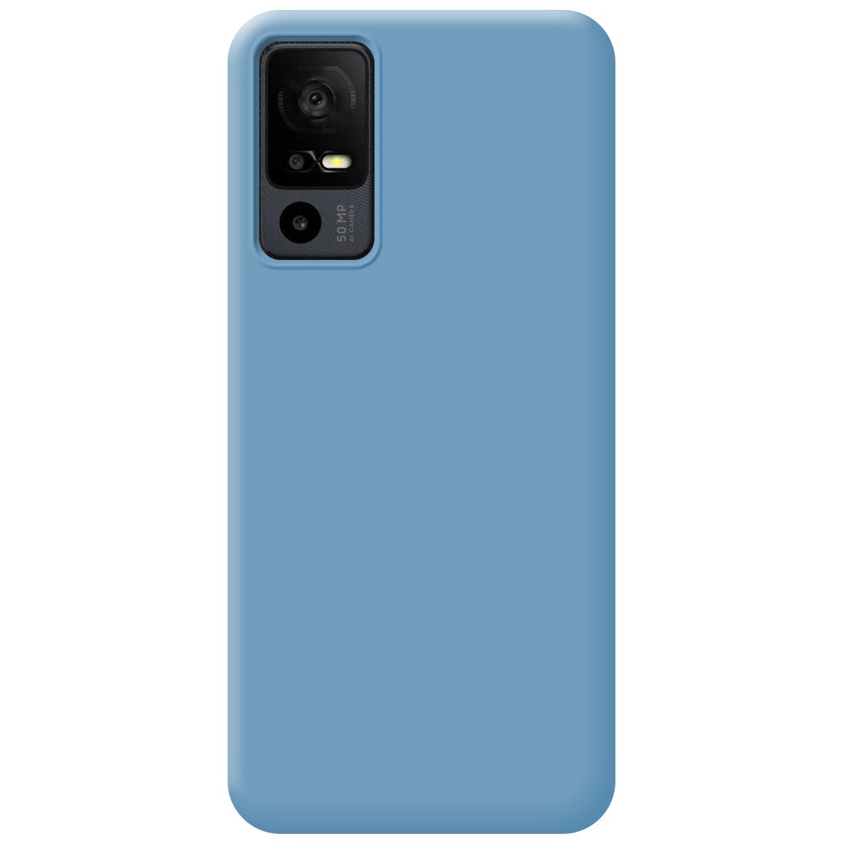 Funda Silicona Líquida Ultra Suave para TCL 40 SE color Azul