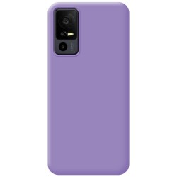 Funda Silicona Líquida Ultra Suave para TCL 40 SE color Morada 2