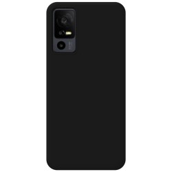 Funda Silicona Líquida Ultra Suave para TCL 40 SE color Negra 2