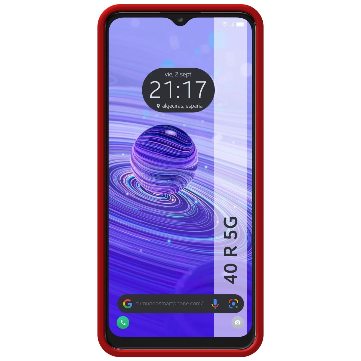 Funda Silicona Líquida Ultra Suave para TCL 40 SE color Roja