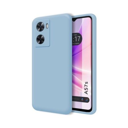 Funda Silicona Líquida Ultra Suave para Oppo A57s color Azul