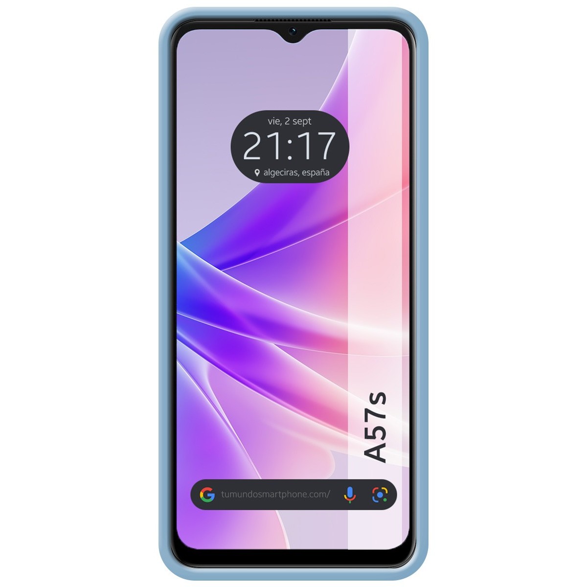 Funda Silicona Líquida Ultra Suave para Oppo A57s color Azul