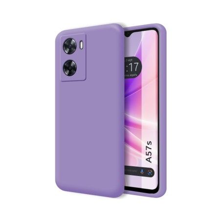 Funda Silicona Líquida Ultra Suave para Oppo A57s color Morada