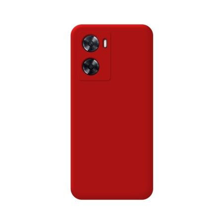 Funda Silicona Líquida Ultra Suave para Oppo A57s color Roja
