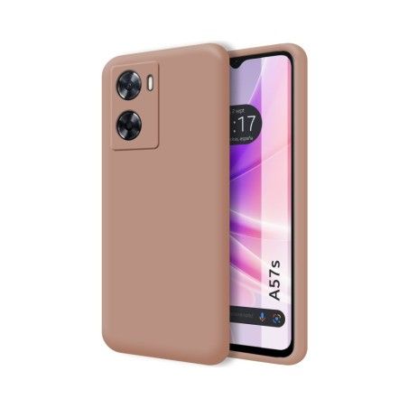 Funda Silicona Líquida Ultra Suave para Oppo A57s color Rosa