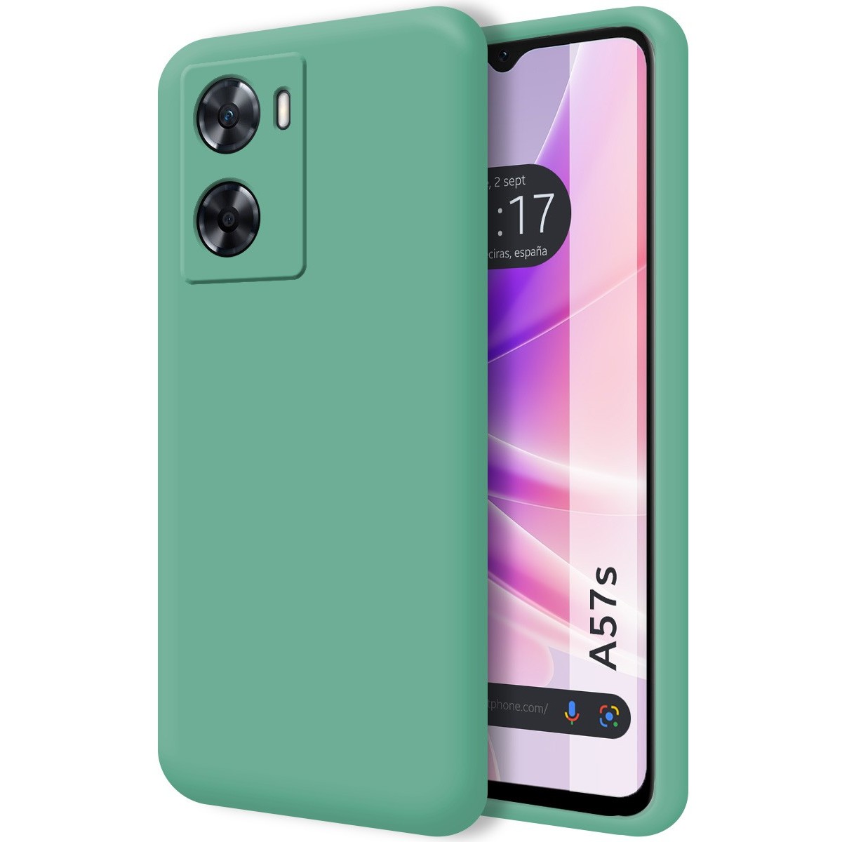 Funda Silicona Líquida Ultra Suave para Oppo A57s color Verde