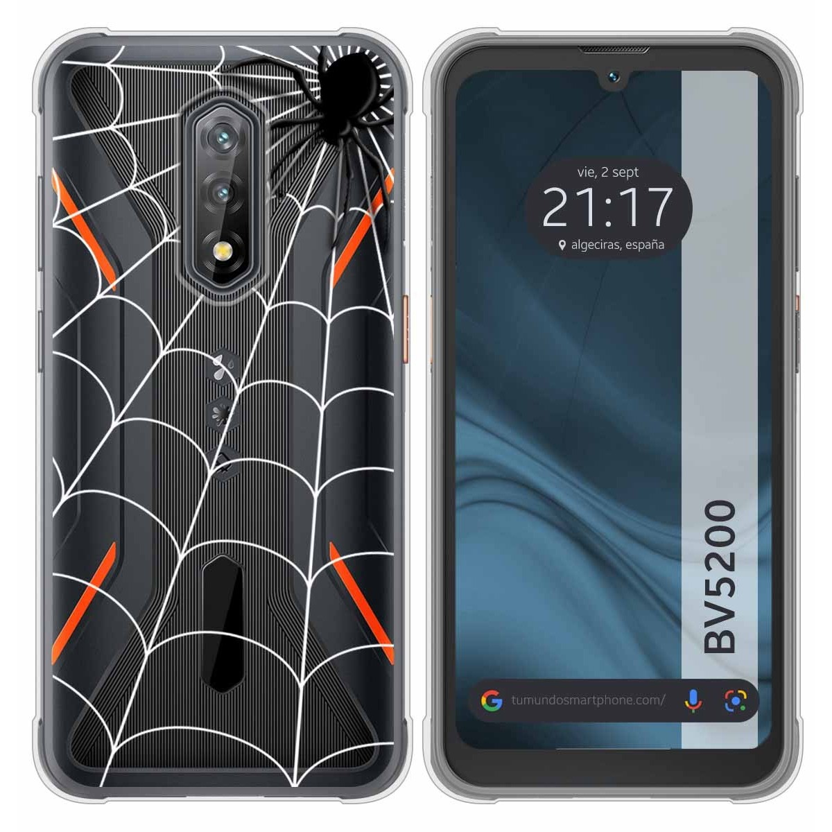 Funda Silicona Transparente para Blackview BV5200 / BV5200 Pro diseño Araña Dibujos