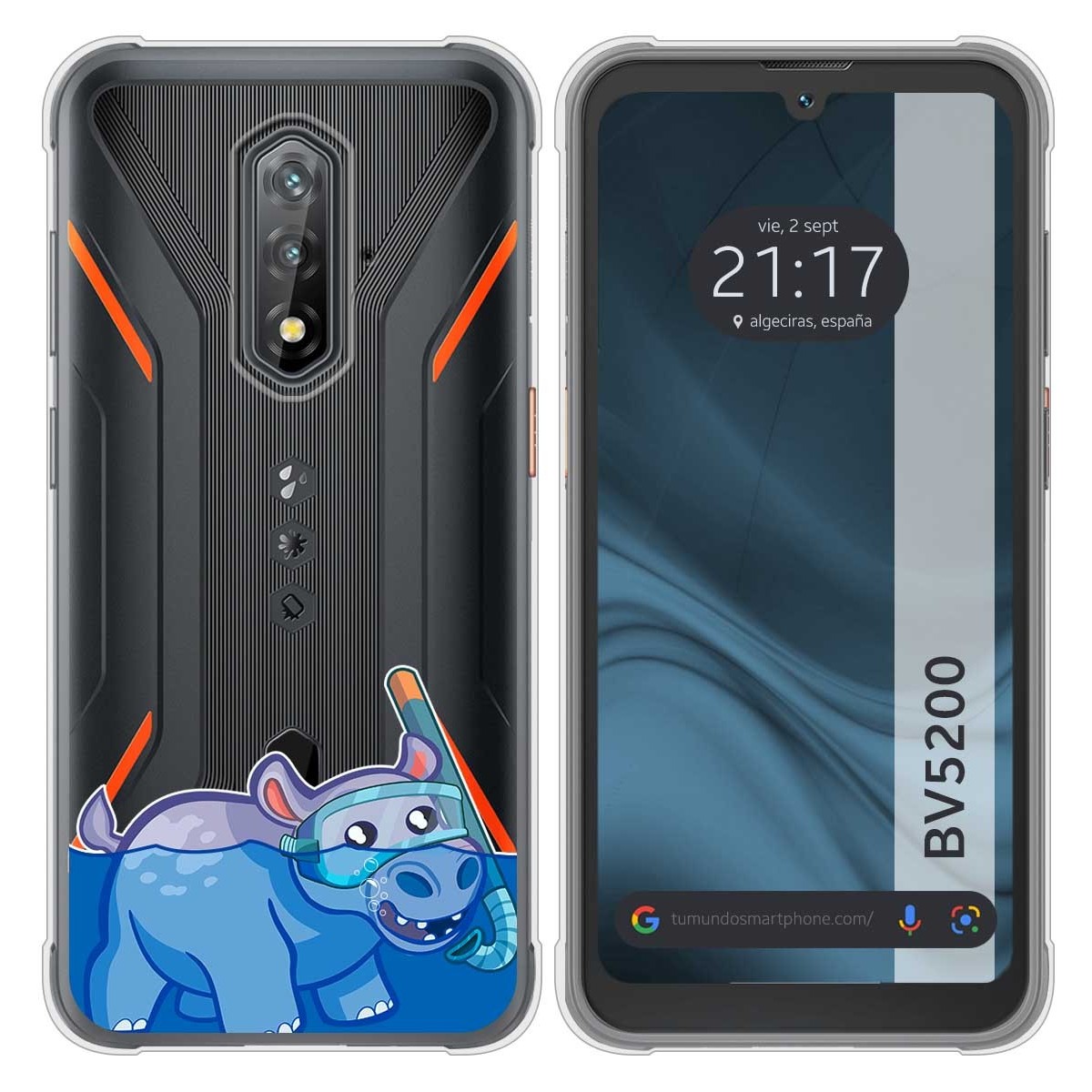 Funda Silicona Transparente para Blackview BV5200 / BV5200 Pro diseño Hipo Dibujos