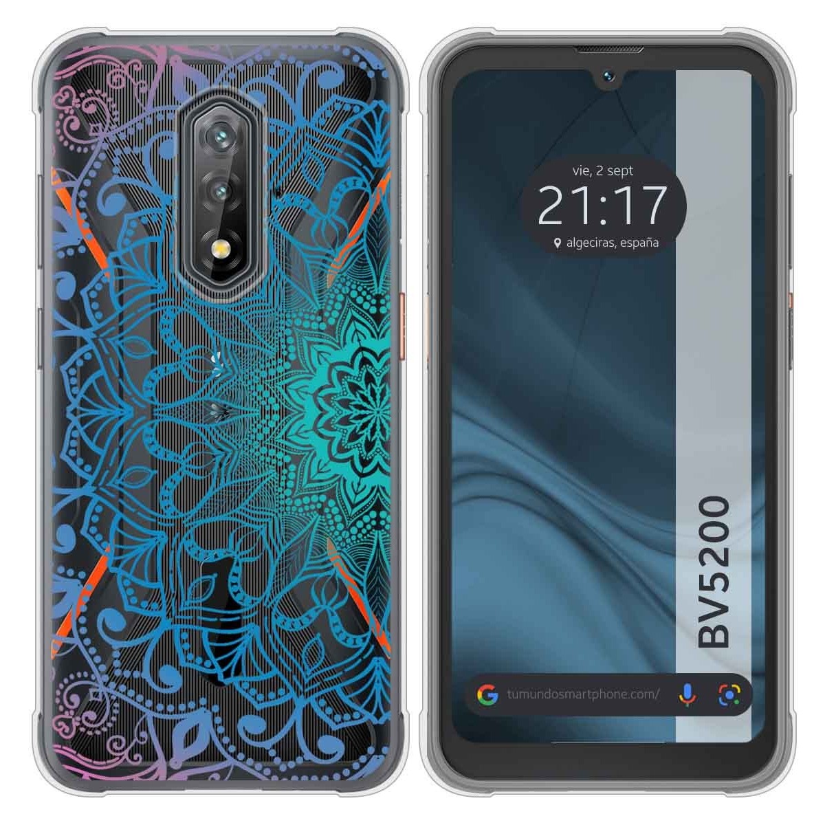 Funda Silicona Transparente para Blackview BV5200 / BV5200 Pro diseño Mandala Dibujos