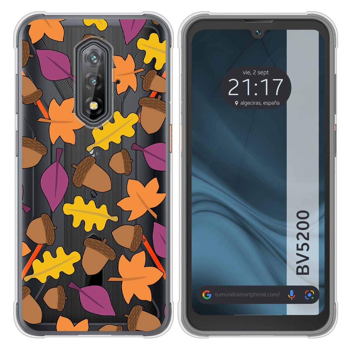Funda Silicona Transparente para Blackview BV5200 / BV5200 Pro diseño Otoño Dibujos