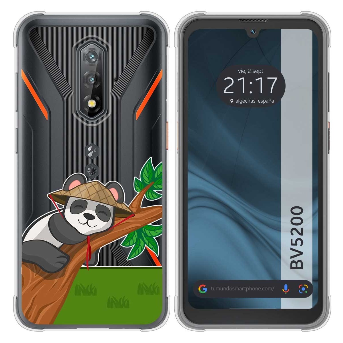 Funda Silicona Transparente para Blackview BV5200 / BV5200 Pro diseño Panda Dibujos
