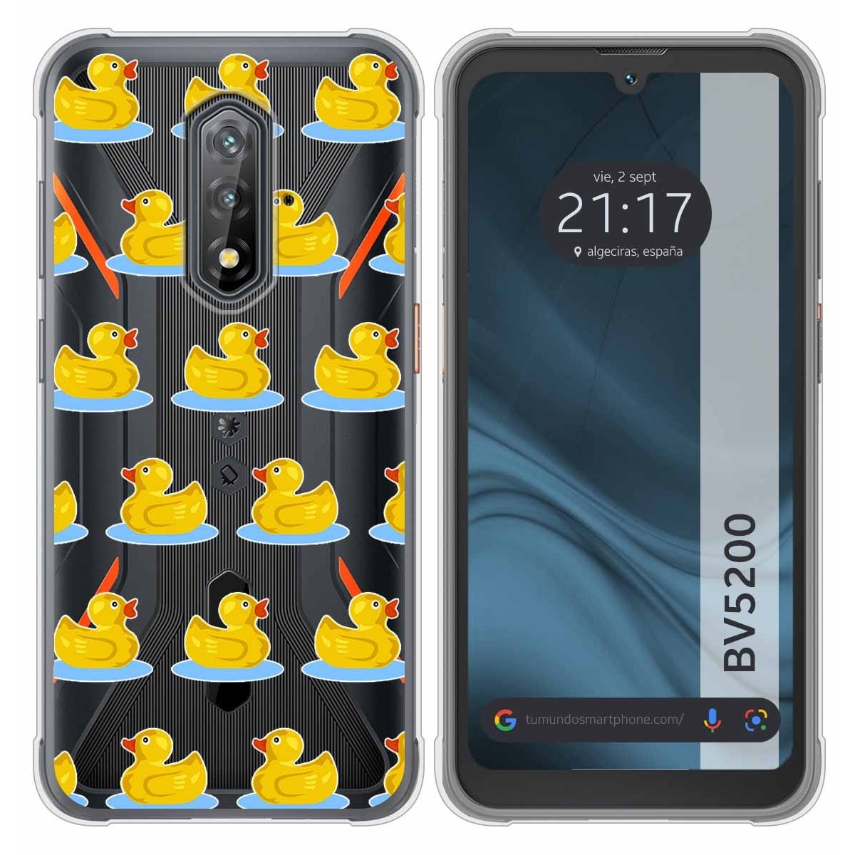 Funda Silicona Transparente para Blackview BV5200 / BV5200 Pro diseño Pato Dibujos