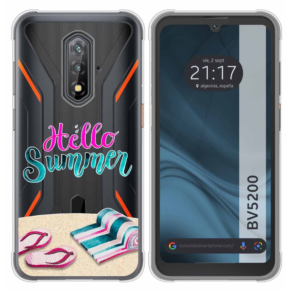 Funda Silicona Transparente para Blackview BV5200 / BV5200 Pro diseño Summer Dibujos