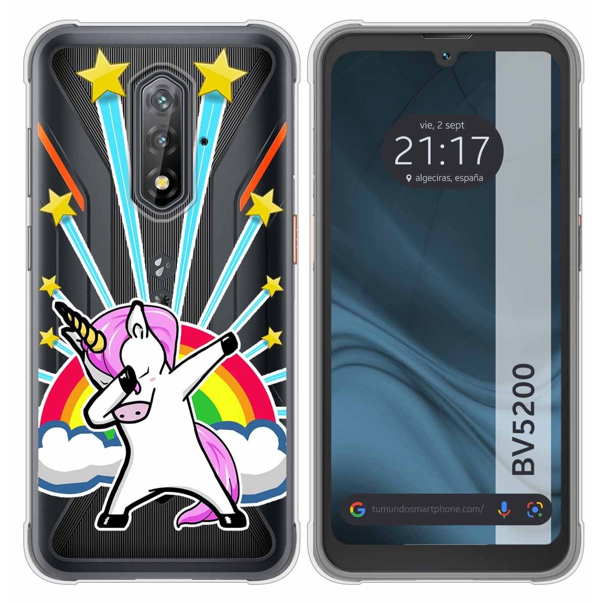 Funda Silicona Transparente para Blackview BV5200 / BV5200 Pro diseño Unicornio Dibujos
