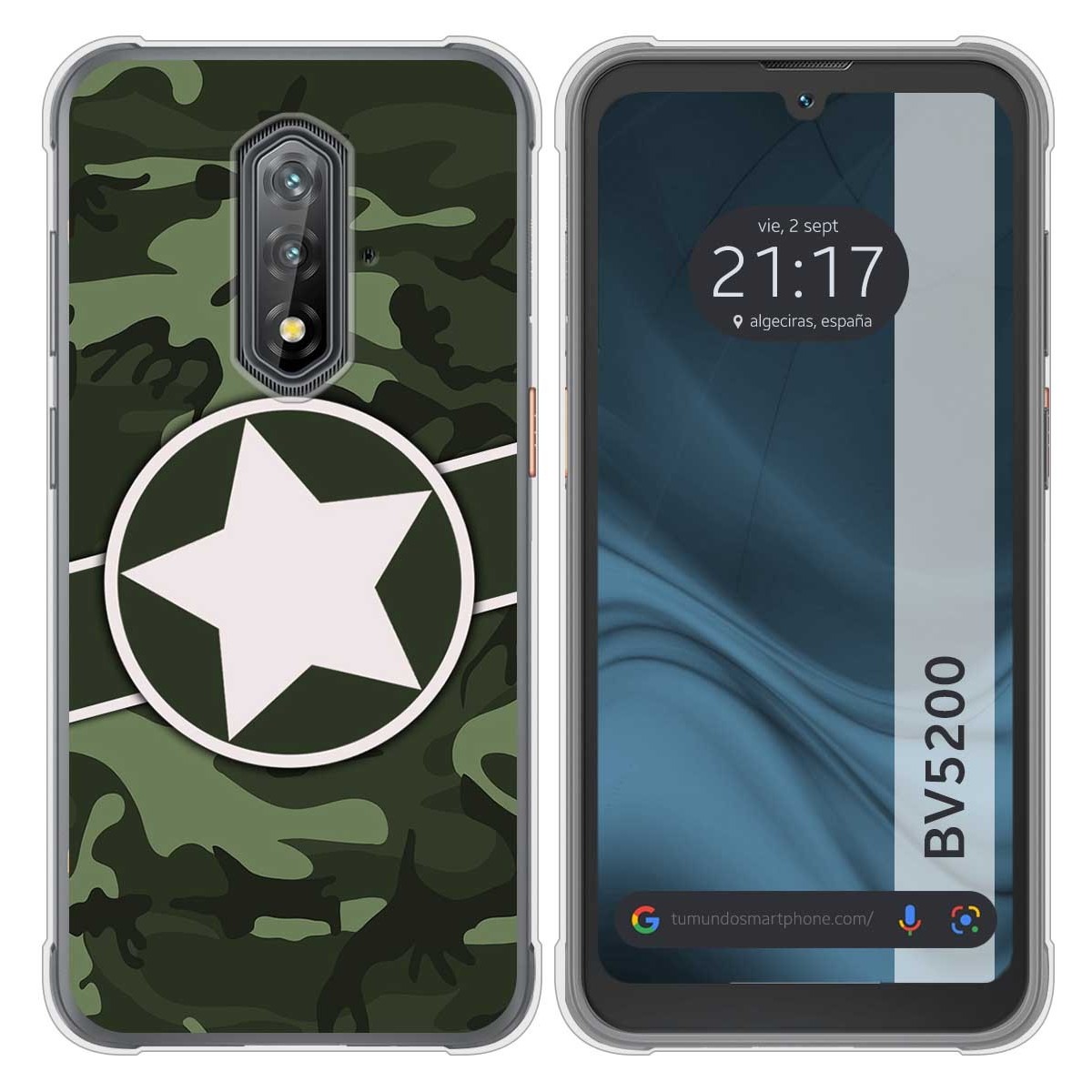 Funda Silicona para Blackview BV5200 / BV5200 Pro diseño Camuflaje 01 Dibujos