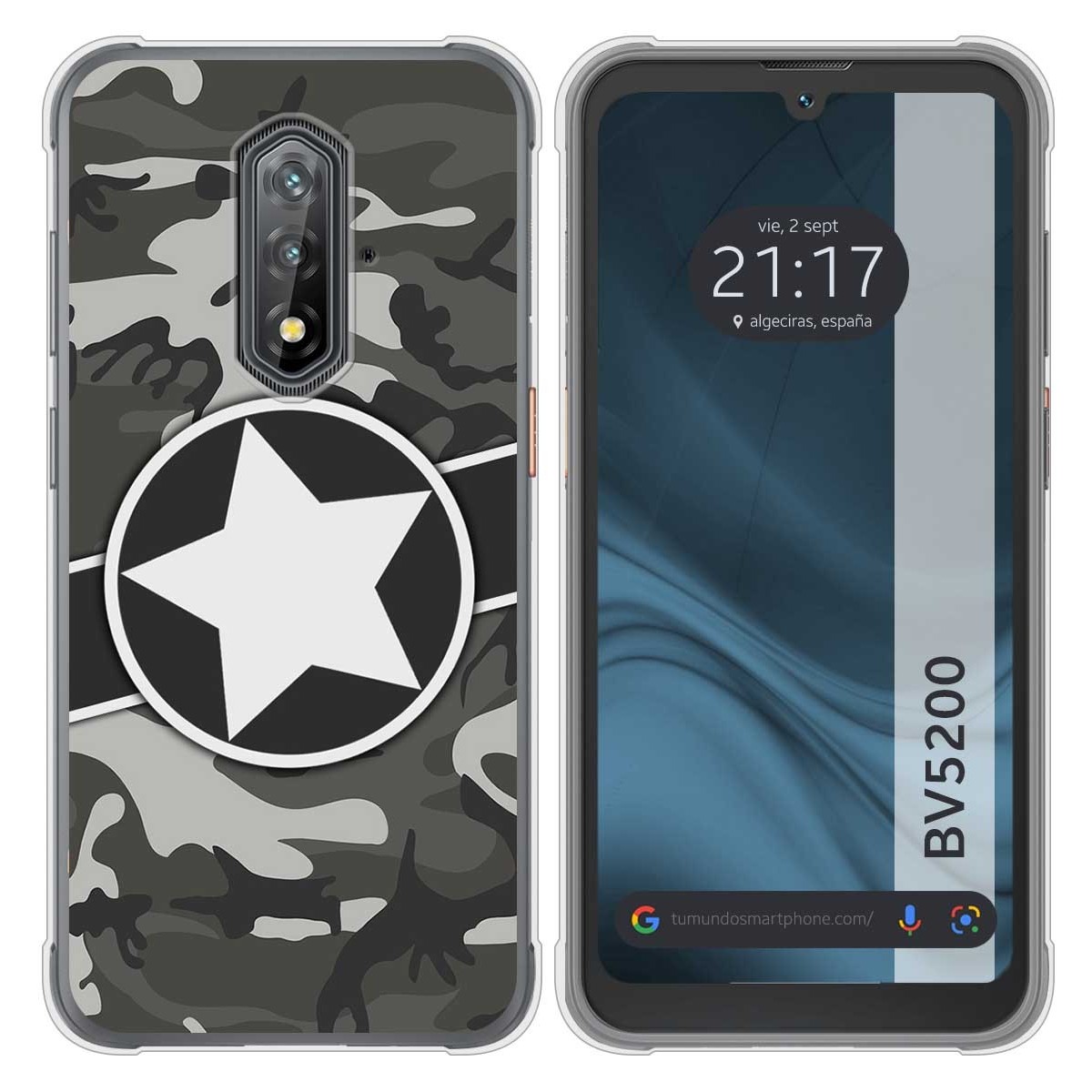 Funda Silicona para Blackview BV5200 / BV5200 Pro diseño Camuflaje 02 Dibujos