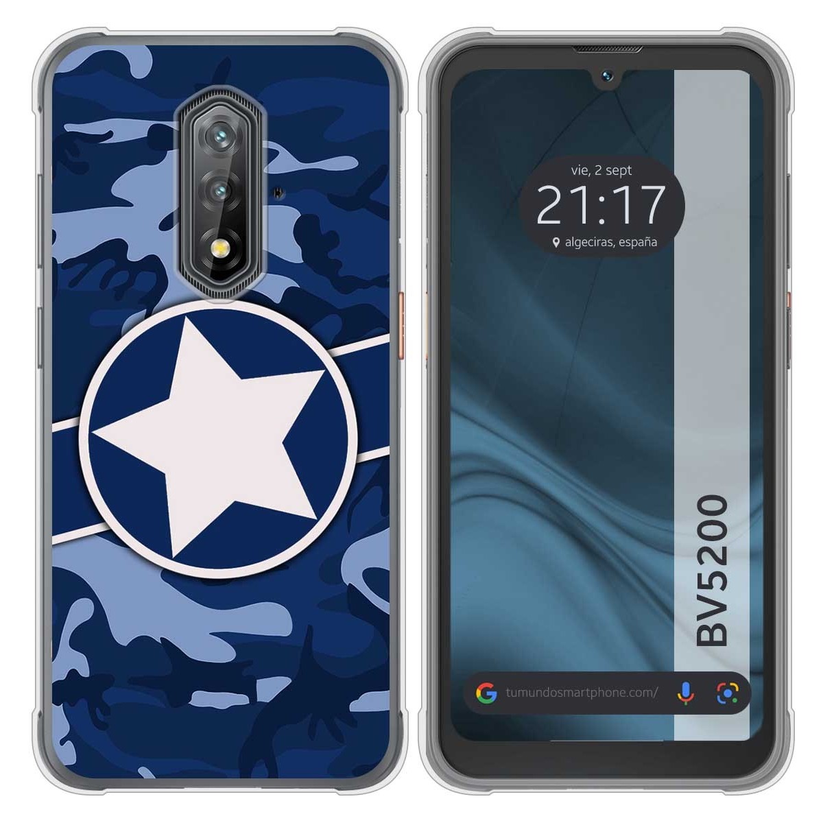 Funda Silicona para Blackview BV5200 / BV5200 Pro diseño Camuflaje 03 Dibujos