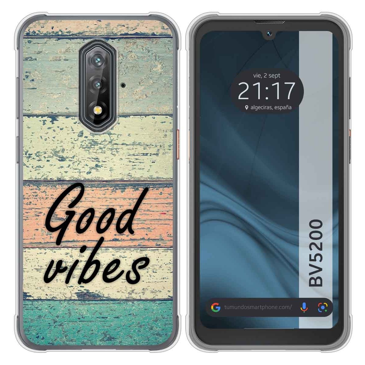 Funda Silicona para Blackview BV5200 / BV5200 Pro diseño Madera 01 Dibujos