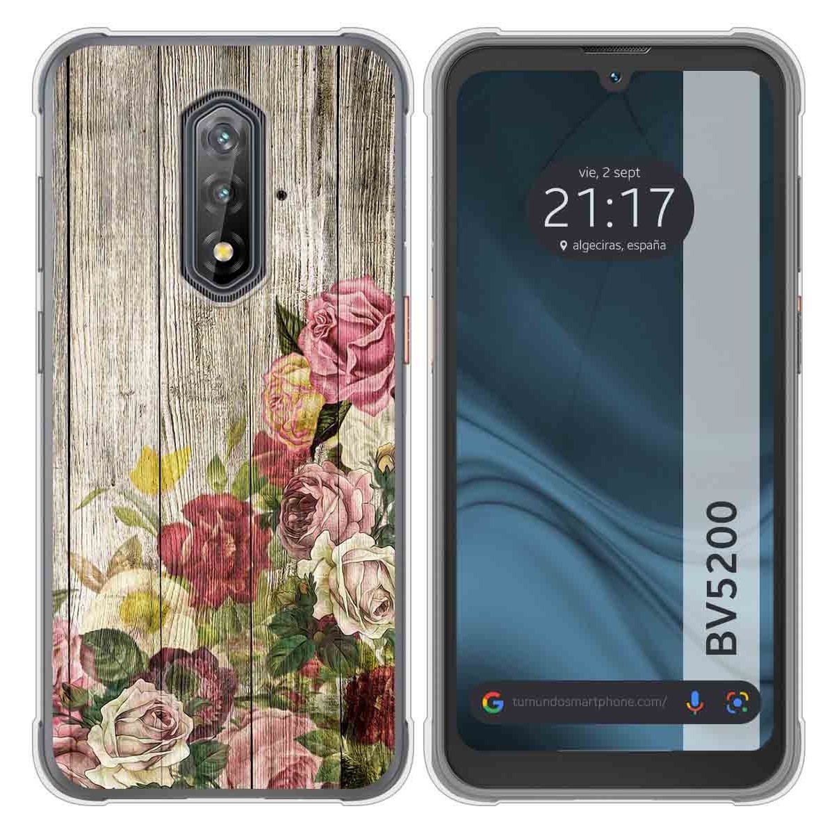 Funda Silicona para Blackview BV5200 / BV5200 Pro diseño Madera 08 Dibujos