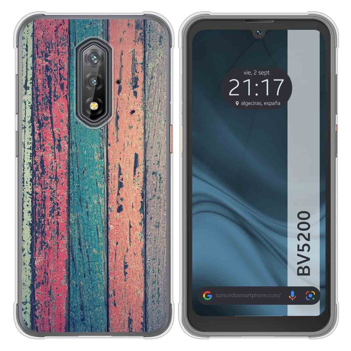 Funda Silicona para Blackview BV5200 / BV5200 Pro diseño Madera 10 Dibujos