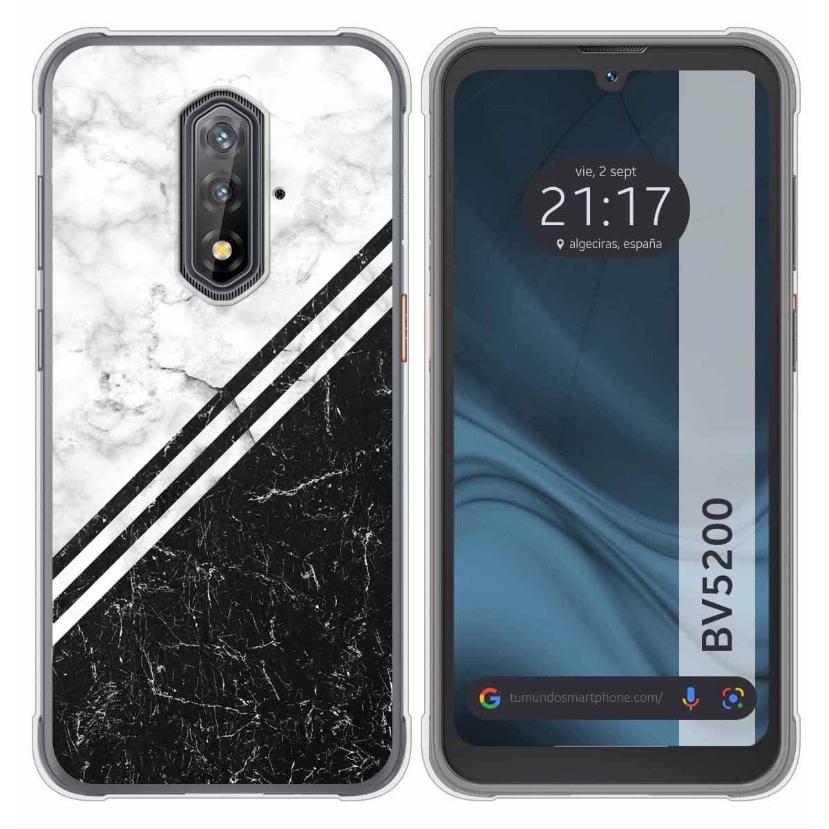Funda Silicona para Blackview BV5200 / BV5200 Pro diseño Mármol 01 Dibujos