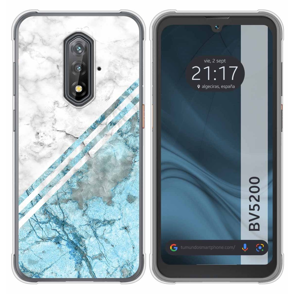 Funda Silicona para Blackview BV5200 / BV5200 Pro diseño Mármol 02 Dibujos