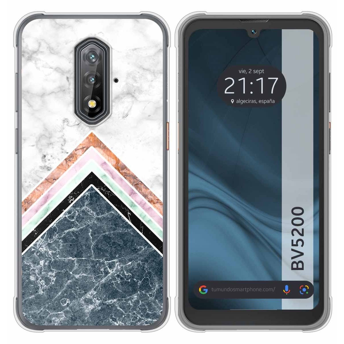 Funda Silicona para Blackview BV5200 / BV5200 Pro diseño Mármol 05 Dibujos