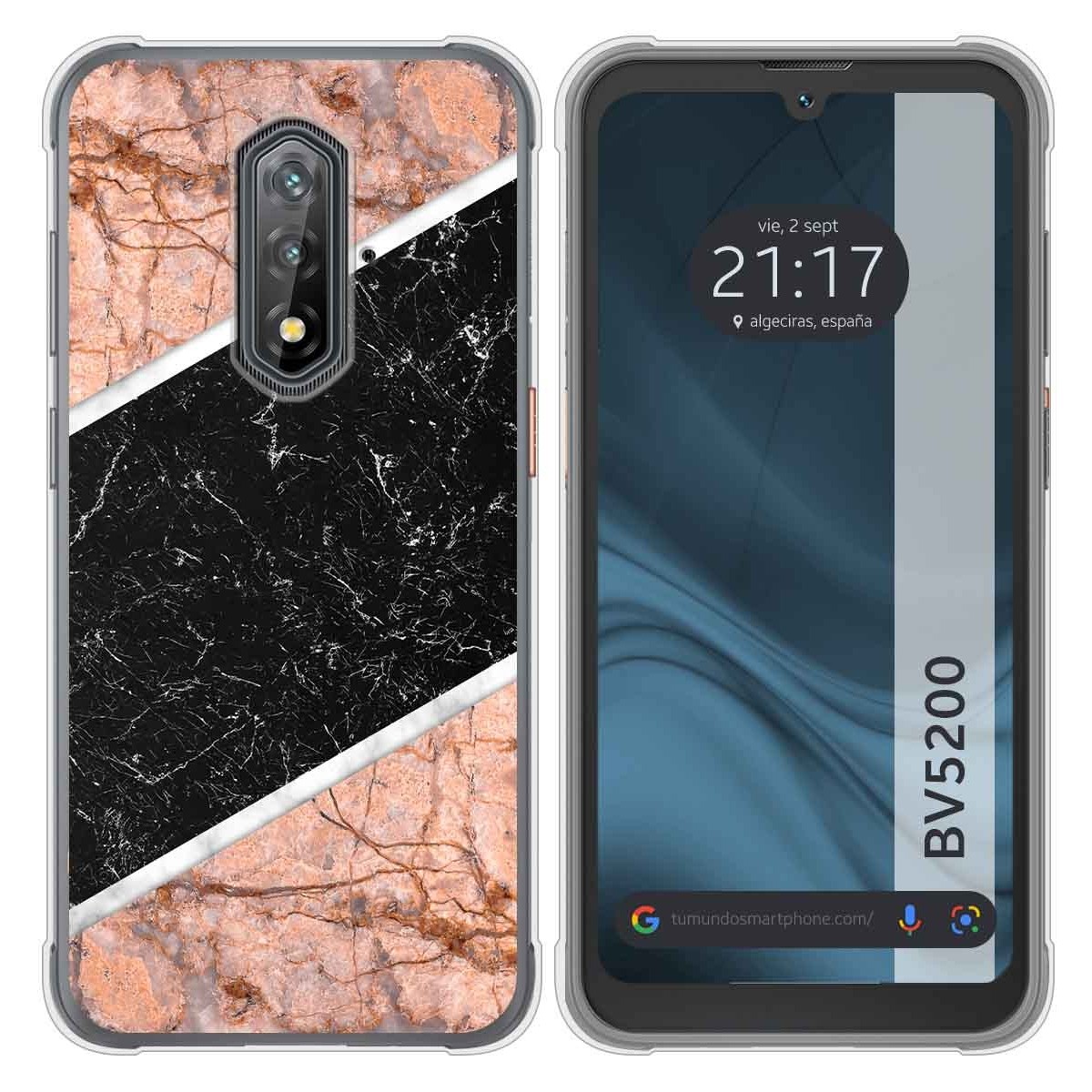 Funda Silicona para Blackview BV5200 / BV5200 Pro diseño Mármol 07 Dibujos