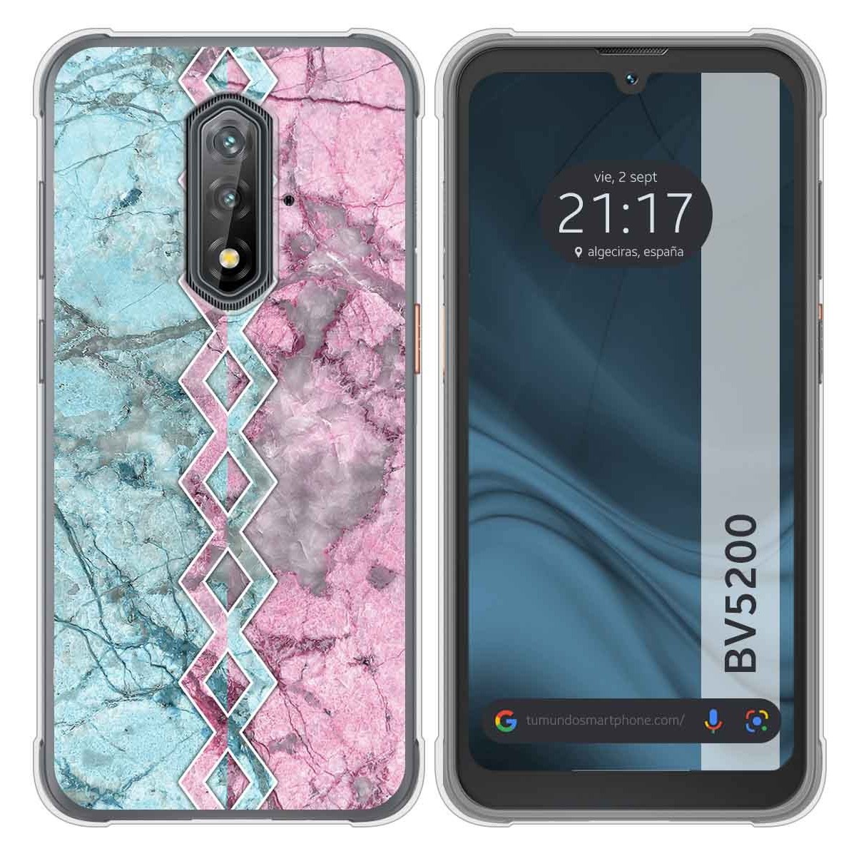 Funda Silicona para Blackview BV5200 / BV5200 Pro diseño Mármol 08 Dibujos