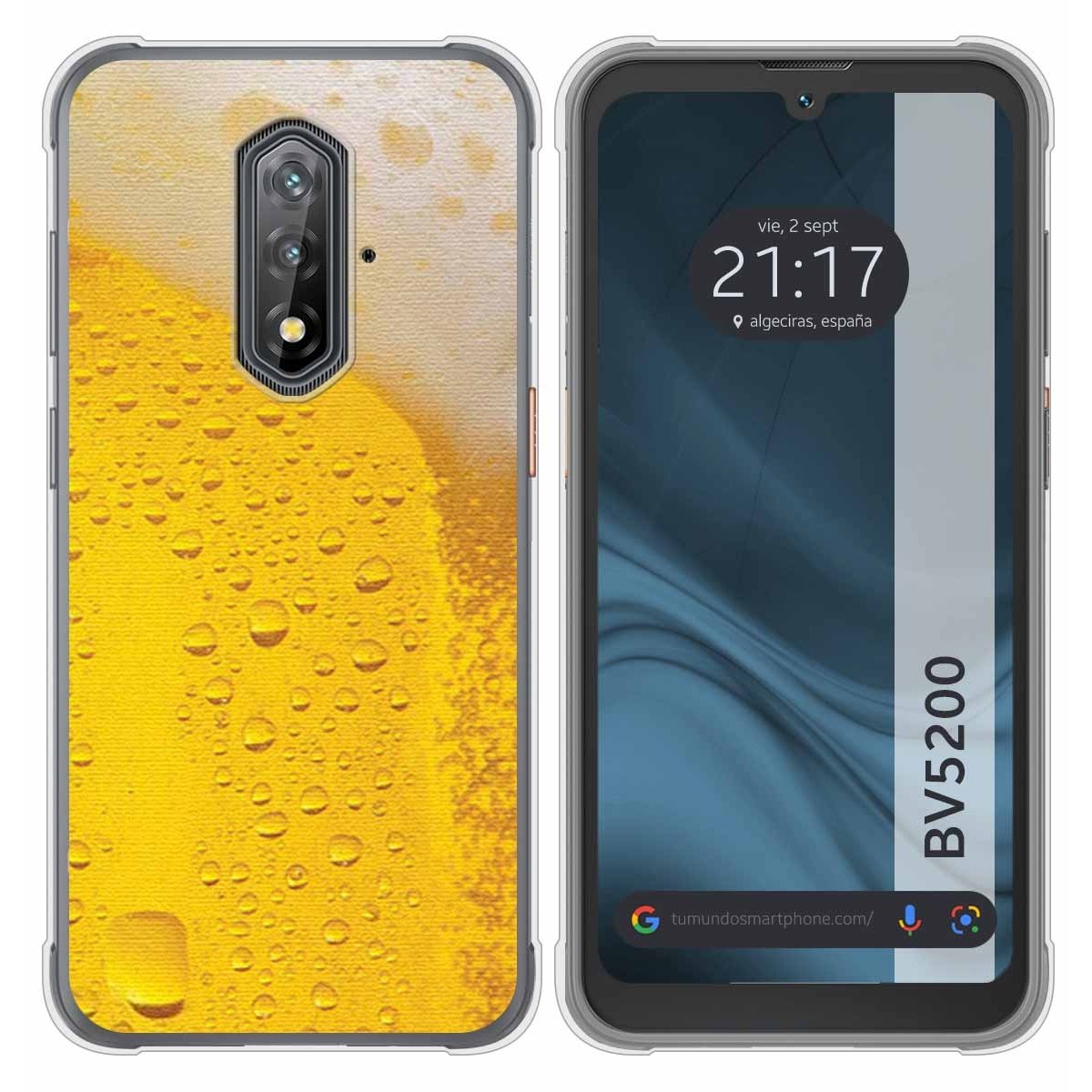 Funda Silicona para Blackview BV5200 / BV5200 Pro diseño Cerveza Dibujos