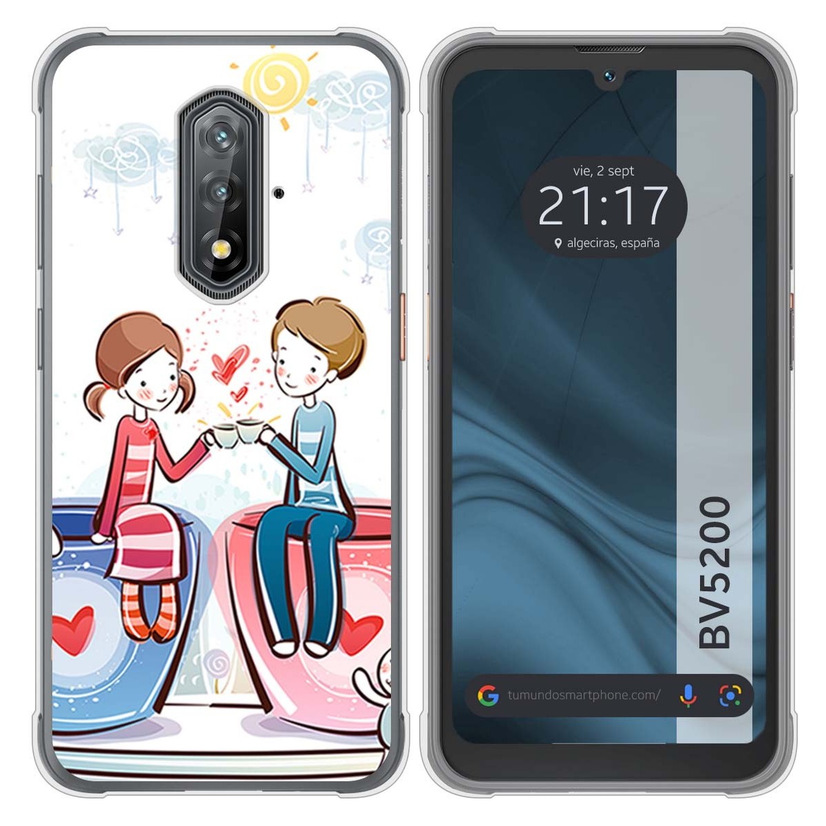 Funda Silicona para Blackview BV5200 / BV5200 Pro diseño Café Dibujos