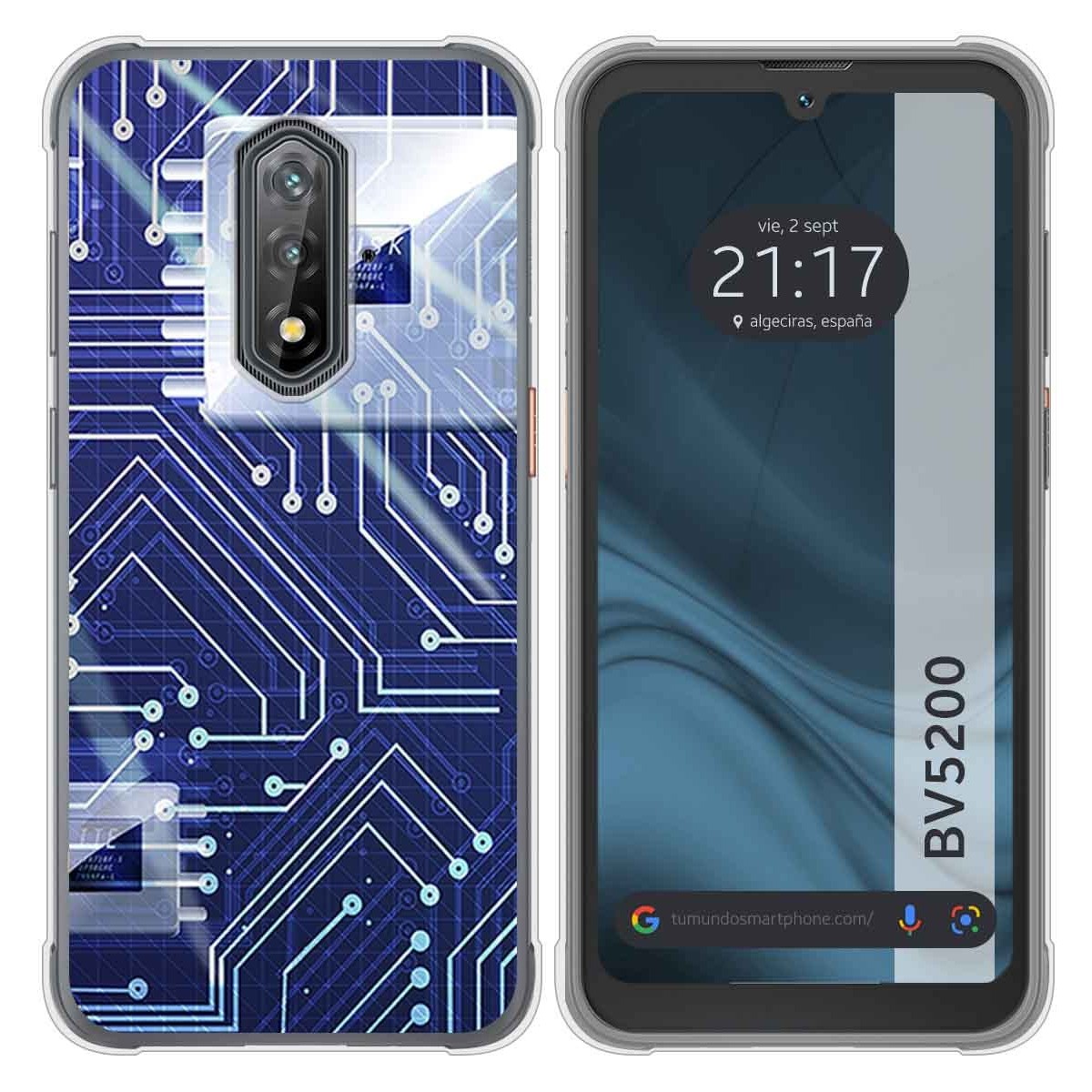 Funda Silicona para Blackview BV5200 / BV5200 Pro diseño Circuito Dibujos