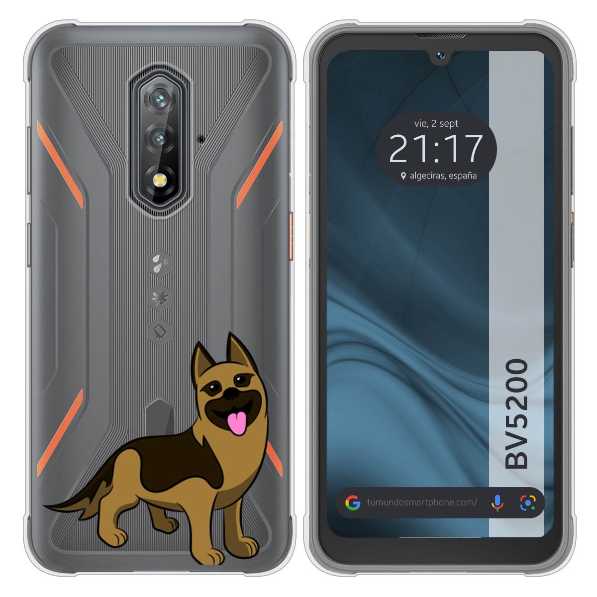 Funda Silicona Transparente para Blackview BV5200 / BV5200 Pro diseño Perros 03 Dibujos