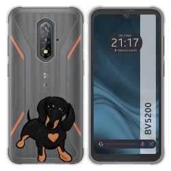 Funda Silicona Transparente para Blackview BV5200 / BV5200 Pro diseño Perros 04 Dibujos