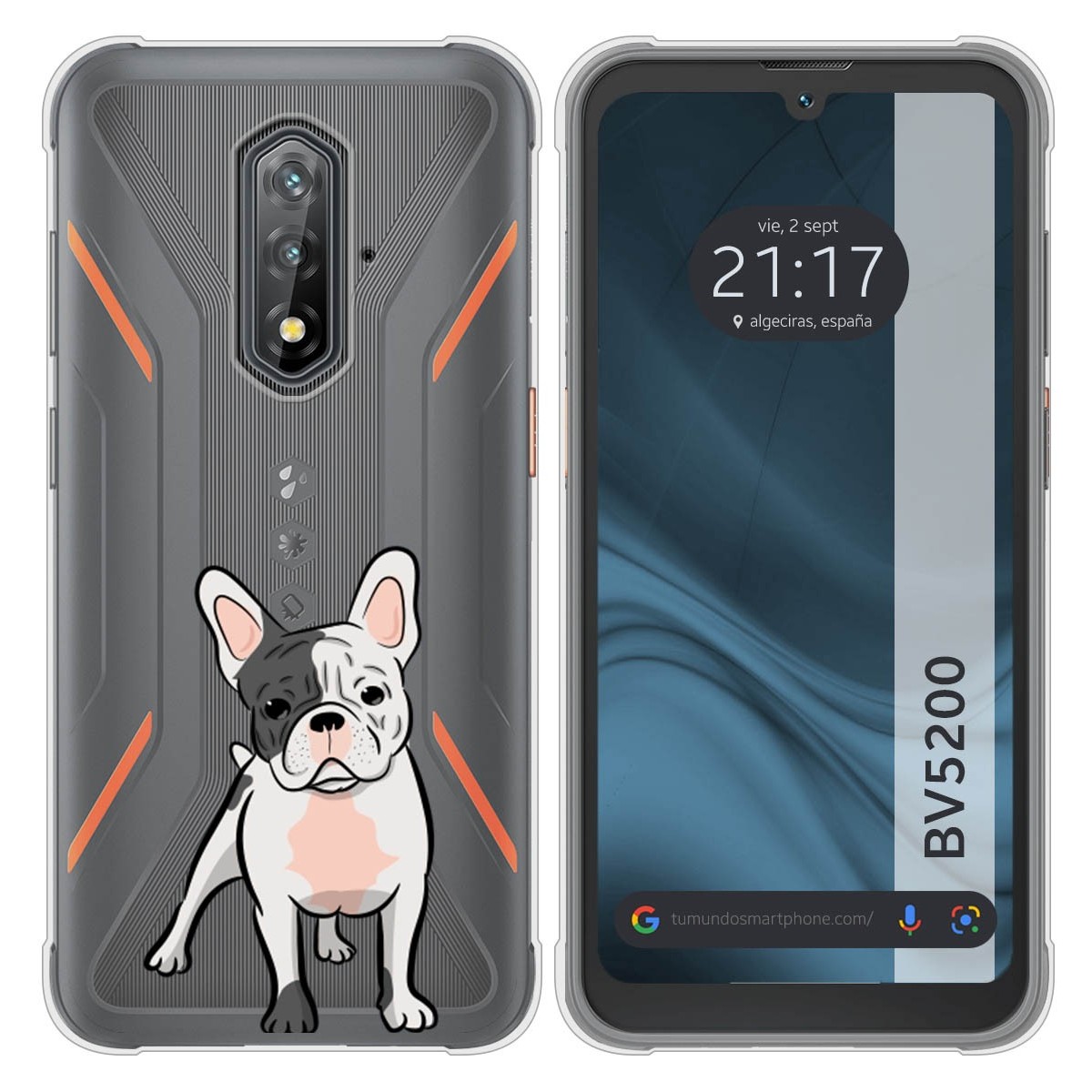 Funda Silicona Transparente para Blackview BV5200 / BV5200 Pro diseño Perros 06 Dibujos