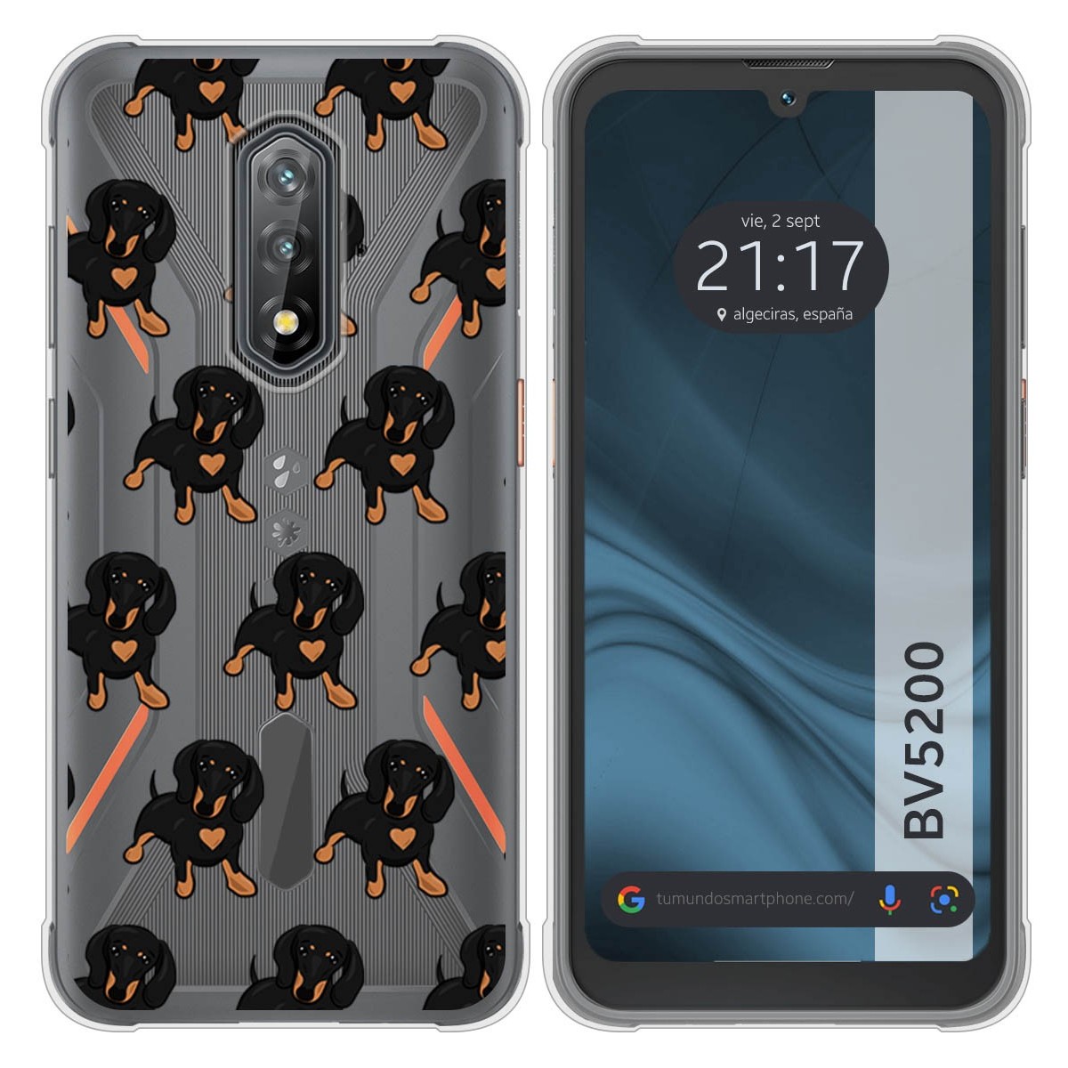 Funda Silicona Transparente para Blackview BV5200 / BV5200 Pro diseño Perros 10 Dibujos
